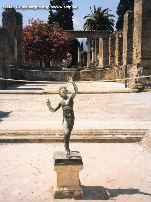 Pompeii - Casa Faun In Faun's House, god of herders and herds, there is an impluvium with a small statue of dancing Faun. Stefan Cruysberghs